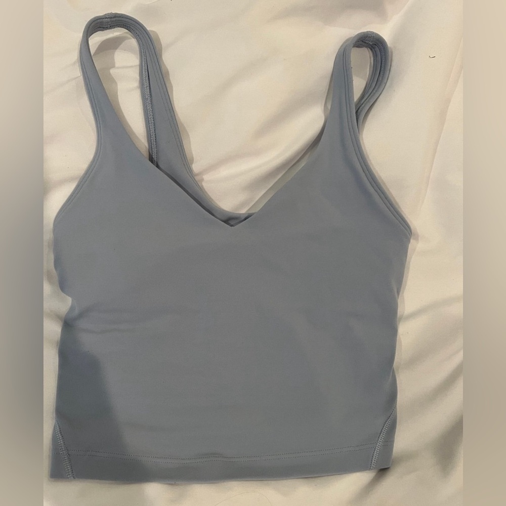 Lululemon Blue Linen Align Tank Top Discontinued Rare Size 0